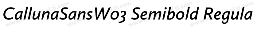 CallunaSansW03 Semibold Regular字体转换